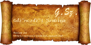Gönczöl Szabina névjegykártya