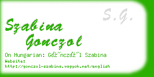 szabina gonczol business card